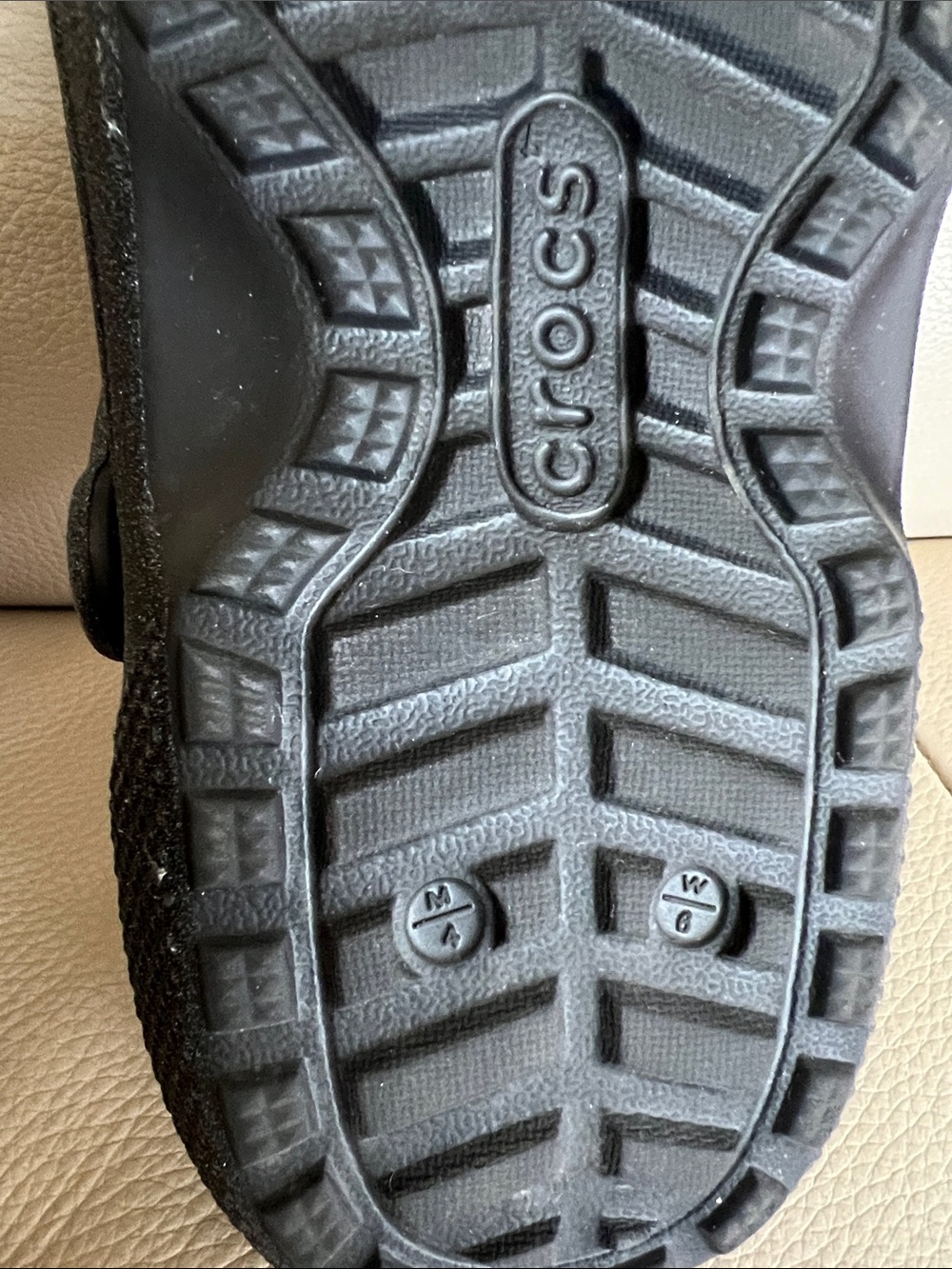 Crocs Black Glitter Fuzz Lined - Picture 3 of 3